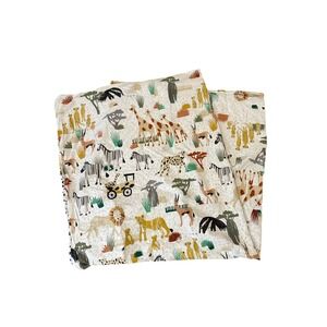 Cotton Full Sized Safari Animal Print Double Duvet Cover Set Hiccups‎ 86x76 Kids